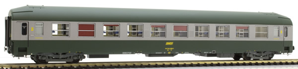 REE Modeles VB-222 - French SNCF Coach UIC Sleeping Coach TH B9c9x, Green/ALU, Yellow Logo Era IV